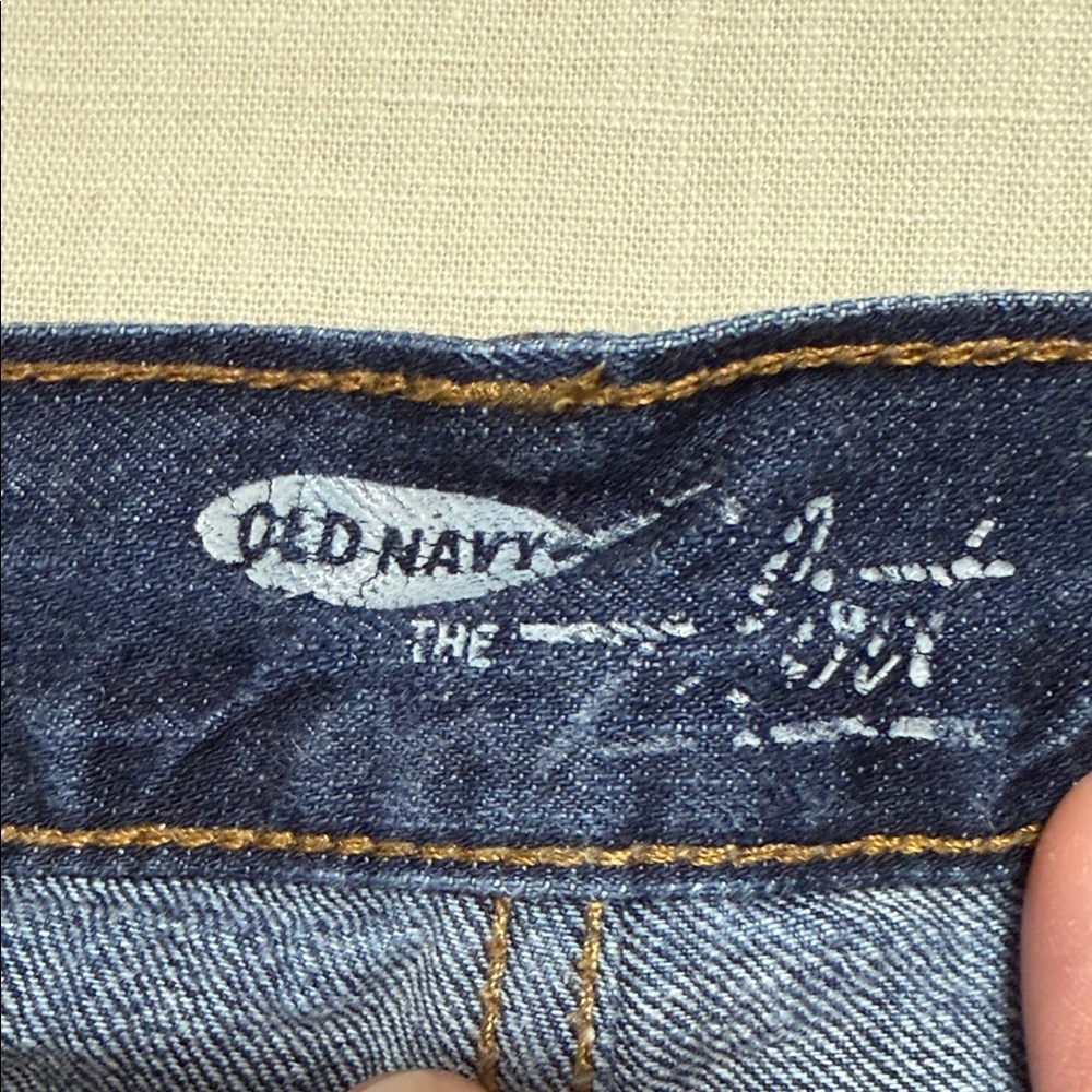 Old Navy “The Flirt” Dark Blue Denim Cutoff Shorts, Size 12. - Picture 3 of 9